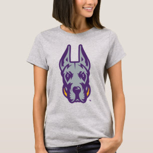 Camiseta Universidad de Albany Gran Cabeza de Mascota Dane
