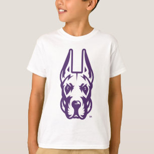 Camiseta Universidad de Albany Gran Cabeza de Mascota Dane