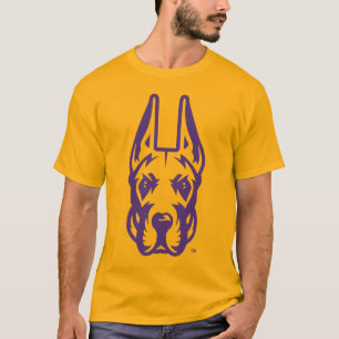 Camiseta Universidad de Albany Gran Cabeza de Mascota Dane