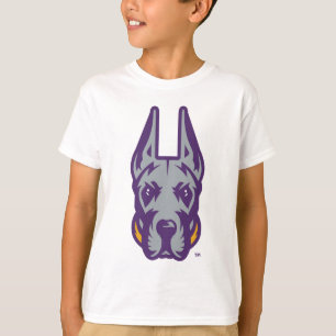 Camiseta Universidad de Albany Gran Cabeza de Mascota Dane