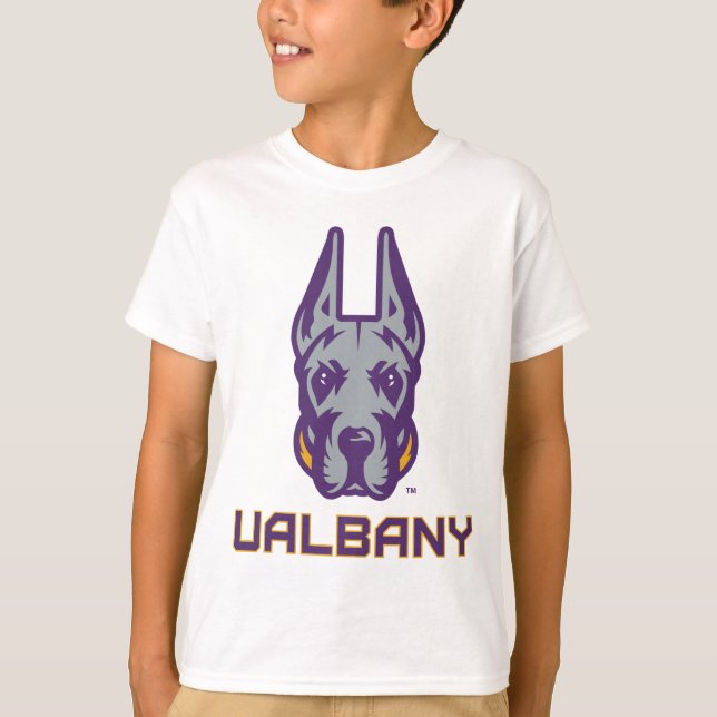 Camiseta Universidad de Albany Great Danes (Anverso)