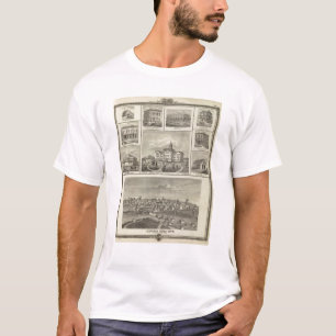 Camiseta Universidad de Avoca Penn, edificios de Oskaloosa