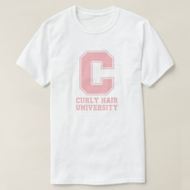 Camiseta "Universidad de Cabello Rizado" Gráfico Divertido 