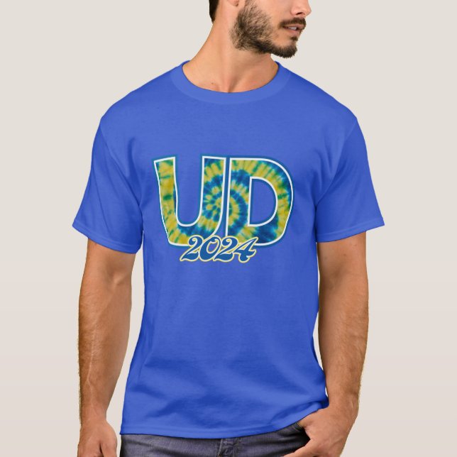 Camiseta Universidad de Delaware UD 24 Logo Groovy (Anverso)