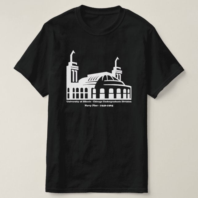 Camiseta Universidad de Illinois, Navy Pier, Chicago, IL (Diseño del anverso)