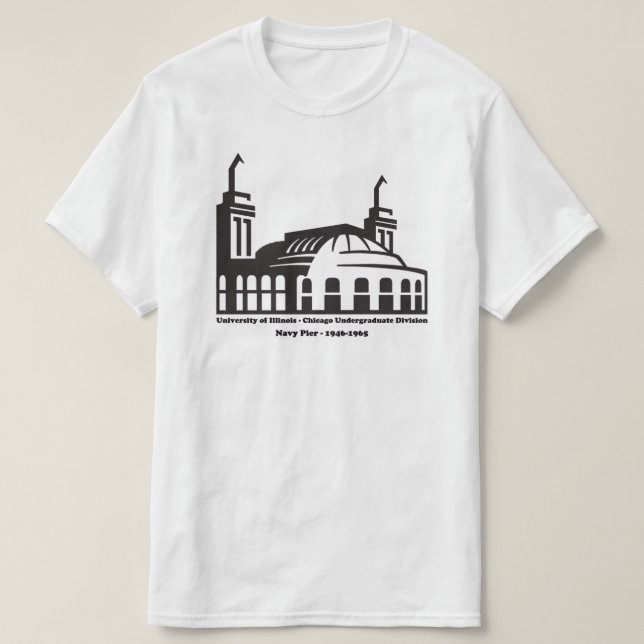 Camiseta Universidad de Illinois, Navy Pier, Chicago, IL (Diseño del anverso)