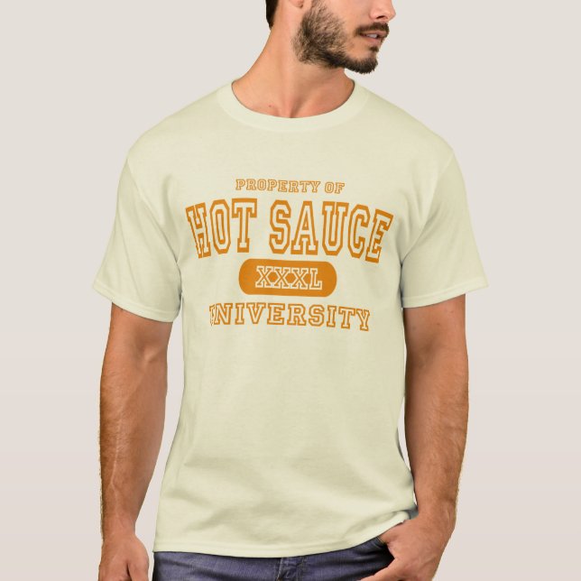Camiseta Universidad de la salsa caliente (Anverso)