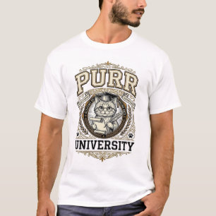 Camiseta Universidad de Ronroneo Gato Academia Universitari