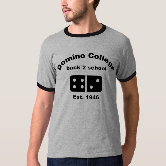Camiseta universidad del dominó (Anverso)