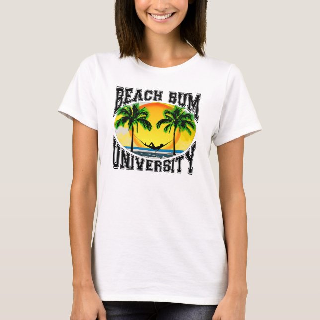Camiseta Universidad del vago de la playa (Anverso)
