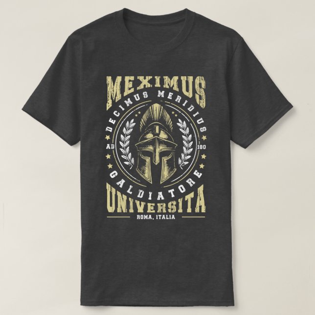 Camiseta Universidad Maximus Decimus Meridius Gladiator (Diseño del anverso)