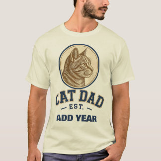 Camiseta Universitaria Personalizada Papá Gato