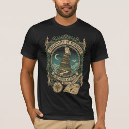 Camiseta "University of Nowhere" Owl & Books Crest.