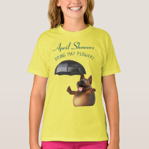 Camiseta Universo Adorable 3D Cachorro Lluvia de Abril