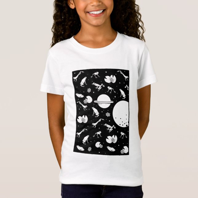 Camiseta Universo de rana blanco y negro (Anverso)