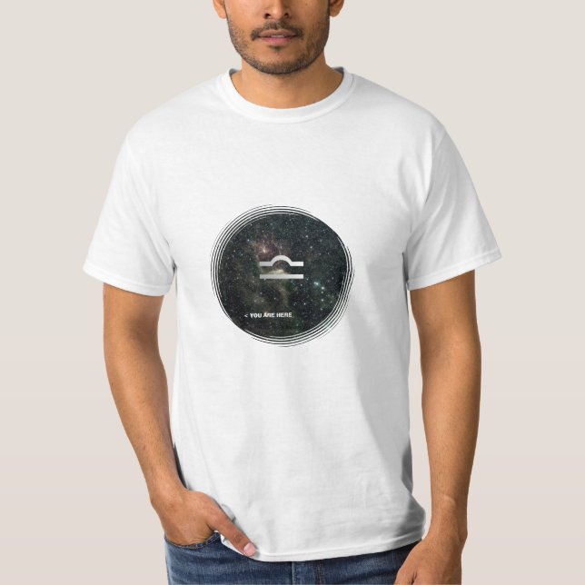 Camiseta Universo divertido del símbolo del zodiaco del (Anverso)
