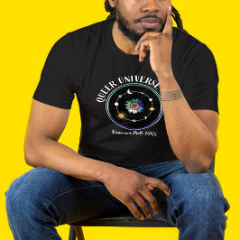 Camiseta Universo gay LGBTQ, girasol de la bandera gay