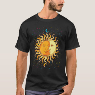 Camiseta Universo Sol Luna Creciente Cuerpo Celeste Boho As