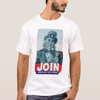 Camiseta Unlce Sam lleva un botón de la Cruz Roja (US00291)