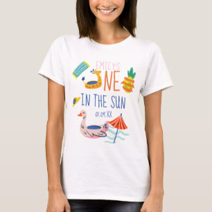 Camiseta Uno en el sol cumpleaños fiesta de piscina garabat