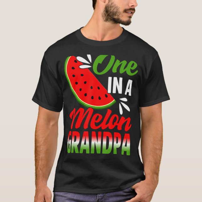 Camiseta Uno En Melón Abuelo Watermelon Familia Cumpleaños (Anverso)