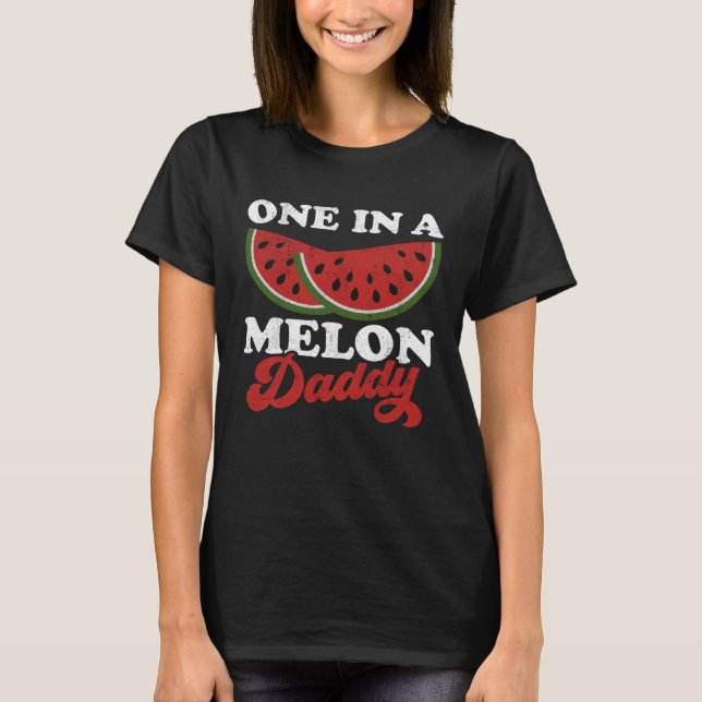 Camiseta Uno En Melón Papi Watermelón Papá Retro Verano (Anverso)