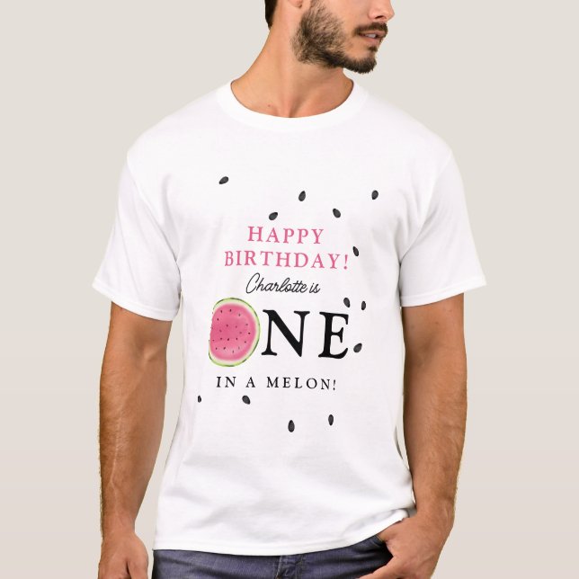Camiseta Uno en Melon Watermelon Summer Birday Dad (Anverso)