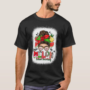 Camiseta Uno En Un Colegio De Melón Secretario Messy Bun Wa