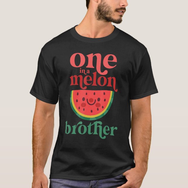 Camiseta Uno En Un Hermano Melón Cute Watermelón Primer Nac (Anverso)