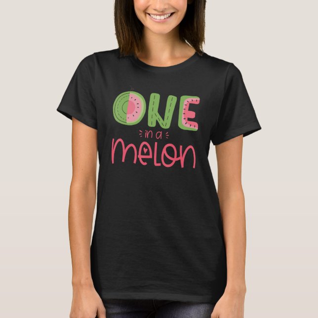 Camiseta Uno En Un Melón Cute Fruta De La sandía Primero Na (Anverso)