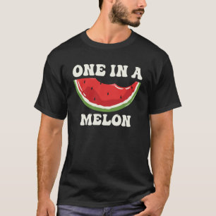 Camiseta Uno En Un Melón De Melón De Melón Corto De Fruta C