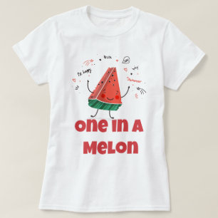 Camiseta Uno en un melón - Diseño divertido de sandía de ve