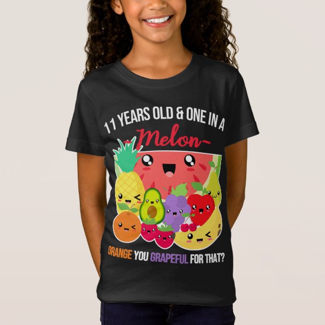 Camiseta Uno en un Melon Funny diciendo 11 cumpleaños (Anverso)