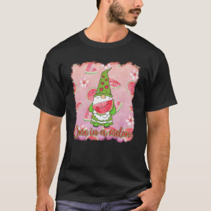 Camiseta Uno en un melón   Gnome verde y sandía