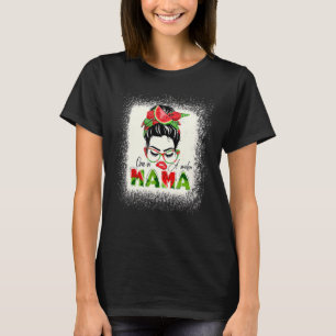Camiseta Uno En Un Melón Mama Messy Bun Watermelón Verano V