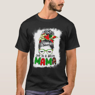 Camiseta Uno En Un Melón Mama Messy Bun Watermelón Verano V