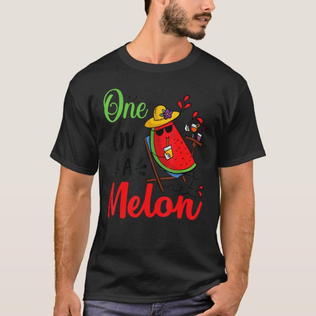 Camiseta Uno En Un Verano De Fiesta Melón Cute Familia (Anverso)