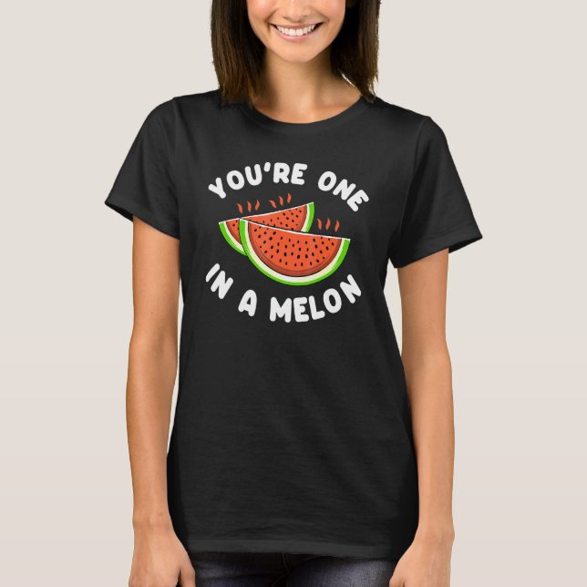 Camiseta Uno En Una Fruta De Melón Tropical De Melón (Anverso)