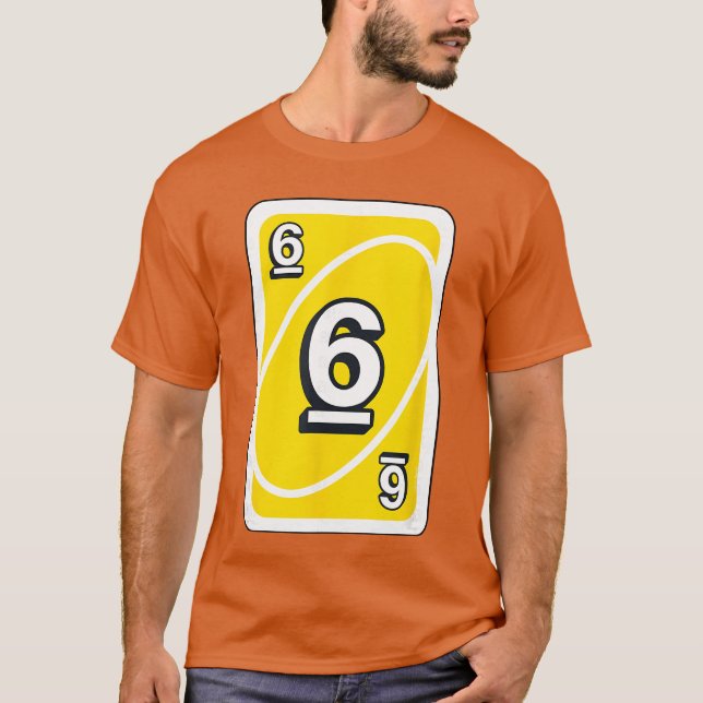Camiseta UNO Halloween Yellow 6 Card (Anverso)