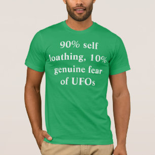 Camiseta uno mismo que detesta, miedo auténtico del 90% del