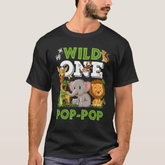 Camiseta Uno Salvaje Cumpleaños Zoo Safari Selva Animal Pop