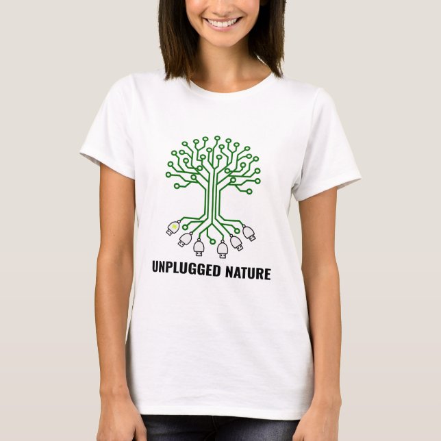 Camiseta Unplugged Nature Circuit Tree USB (Anverso)