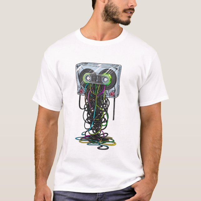 Camiseta Unraveled Retro Cassette Explosion (Anverso)