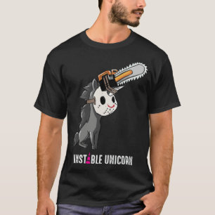 Camiseta Unstable Unicornio, Chainsaw, pareja de Halloween