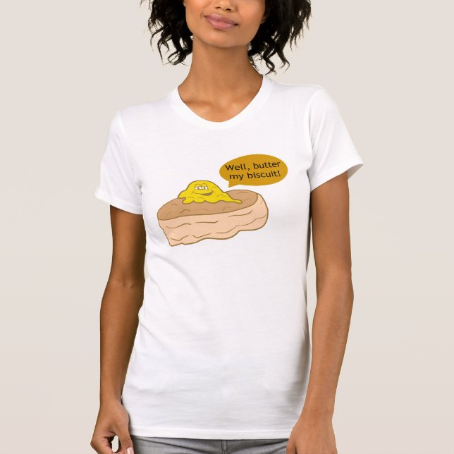 Camiseta Unte con mantequilla mi diseño de la novedad de la (Anverso)