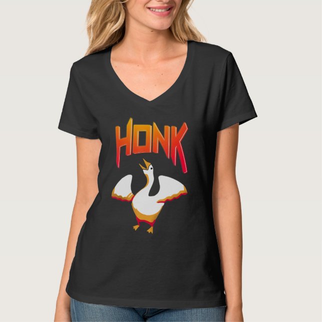 Camiseta Untitled  Goose Game Meme Honk (Anverso)
