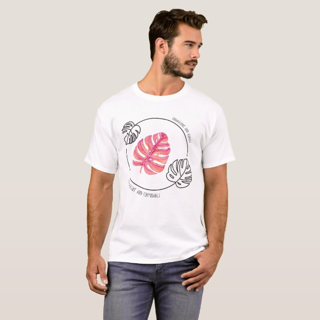 Camiseta Unwavering Monstera: Strong & Bold T-shirt (Anverso completo)