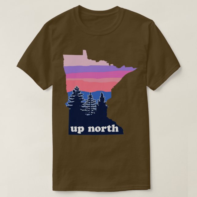 Camiseta Up North Minnesota Rubor Sunset (Diseño del anverso)