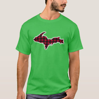 Camiseta UP Upper Peninsula Michigan Buffalo Check Plaid Yo