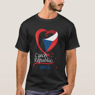Camiseta Upper República Checa Bandera Del Corazón Cubierta